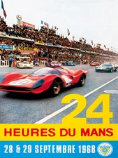 1968 24 Hours of Le Mans Race - Promotional Advertising Poster
