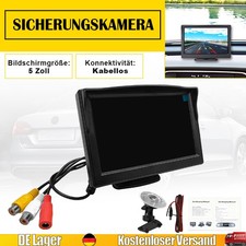 5 Zoll TFT LCD Display Auto Monitor Bildschirm für Rückfahrkamera PKW KFZ LKW DE