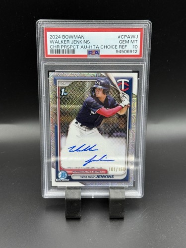 2024 Bowman Draft Prospect AU WALKER JENKINS HTA Choice Ref PSA 10 101/ ...