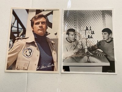 Six Million Dollar Man & Star Trek Kirk & Spock 8x10 Photos - Lot Of 2