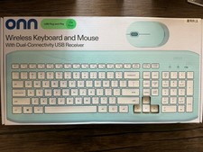 onn Wireless Keyboard Compact Mouse Dual Connectivity 2.4GHz