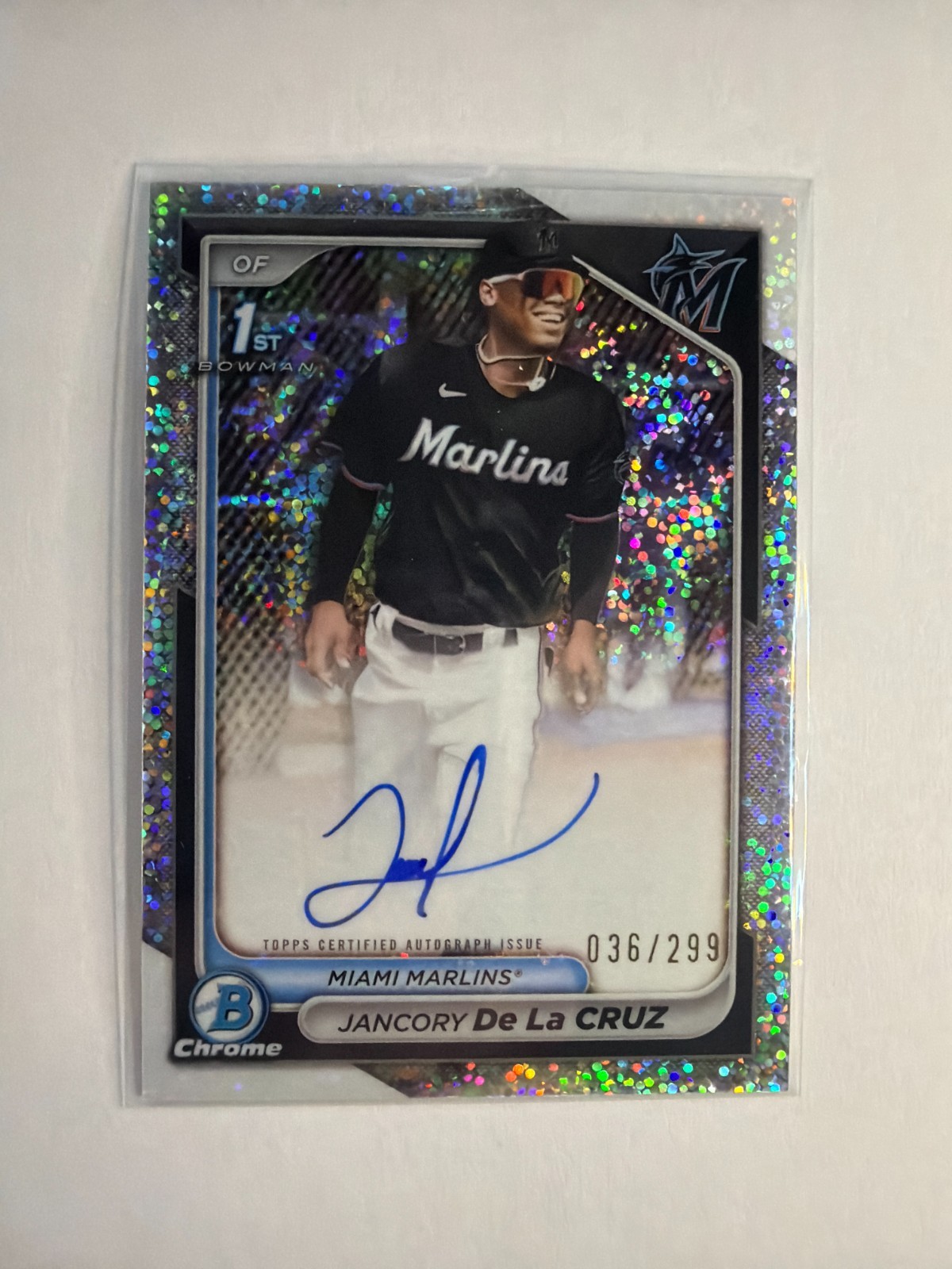 2024 Bowman Chrome Prospect - CPA-JDL Jancory De La Cruz - Auto Speckle /299