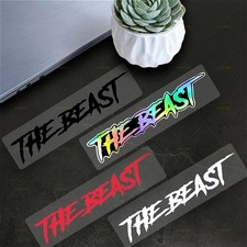 Beast Text Sticker Set Waterproof PVC Decals Car Motorcycle