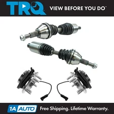 TRQ Front CV Axle Shafts & Wheel Hub Bearing Assemblies 4pc for Nitro Liberty
