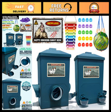 Automatic Poultry Feeder  Waterer Set - No Waste Chicken Coop Accessories, 3 Ga
