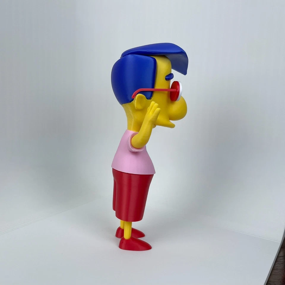Figura de juguete impresa en 3D Milhouse de Los Simpson divertido regalo de nostalgia Akward Foto 4 de 4