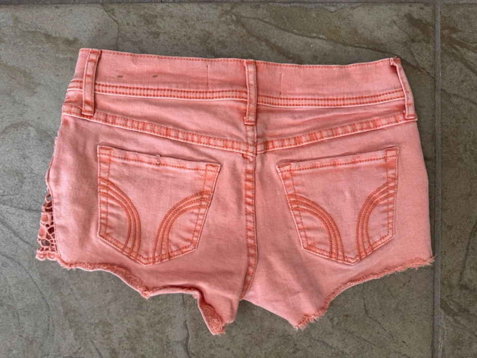 HOLLISTER SHORTS ELÁSTICOS TIRO BAJO MUJER TALLA 0 Foto 2 de 2