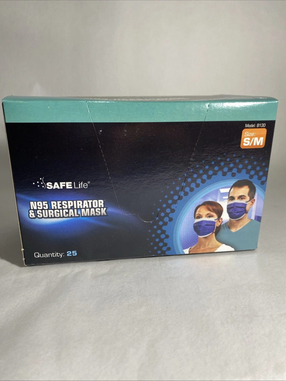 Box of 25 SAFE-Life N95 Respirator & Surgical Face Masks Size S/M New*