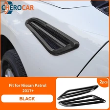 Black Fender Air Vent Outlet Trim Covers For Nissan Armada Y62 2017+ Accessories