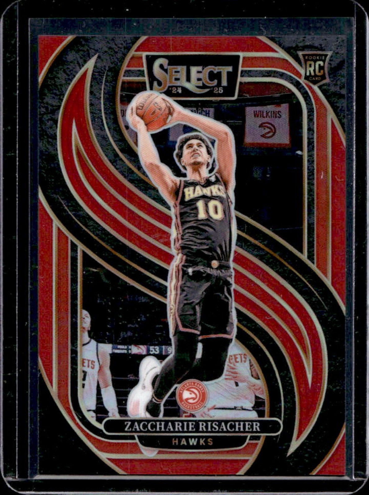 2024-25 Select Zaccharie Risacher Premier RC Red Prizm #29/199 Hawks