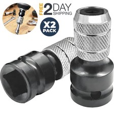 2 Adaptadores De 1/2 a 1/4 Para Taladro Impacto Heavy Duty Llave Vaso Hexagonal