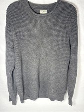 Vintage LL. Bean Fisherman Knit Sweater 100 ORGANIC COTTON Mens LARGE REG 1T