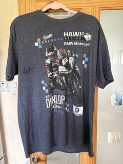Hand Signed Michael Dunlop Hawk Racing BMW T Shirt 2XL