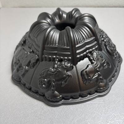 Nordic Ware Cast Aluminum Carousal Bundt Cake Baking Pan USA 10 Cups