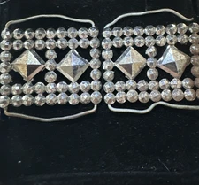 A Pair of Vintage Victorian Made in France French Cut Steel Shoe Clips Buckles