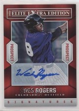 2014 Panini Elite Extra Edition Prospects Red Ink 11/25 Wes Rogers #86 Auto 0b2