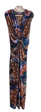 Autonomy Vibrant Peacock Print Maxi Dress  