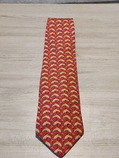 JOS A BANK made in USA 100% Silk Tie Men's Red Dolphin Necktie Tie Bright Colors