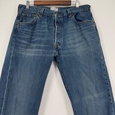 Levi's 501 XX Mens Button Fly Jeans Medium Wash Denim Straight Leg Size 36x34