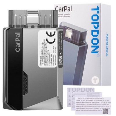 TOPDON Carpal Pocket-Size Bluetooth Scan Tool 6 Reset Functions, Battery Check