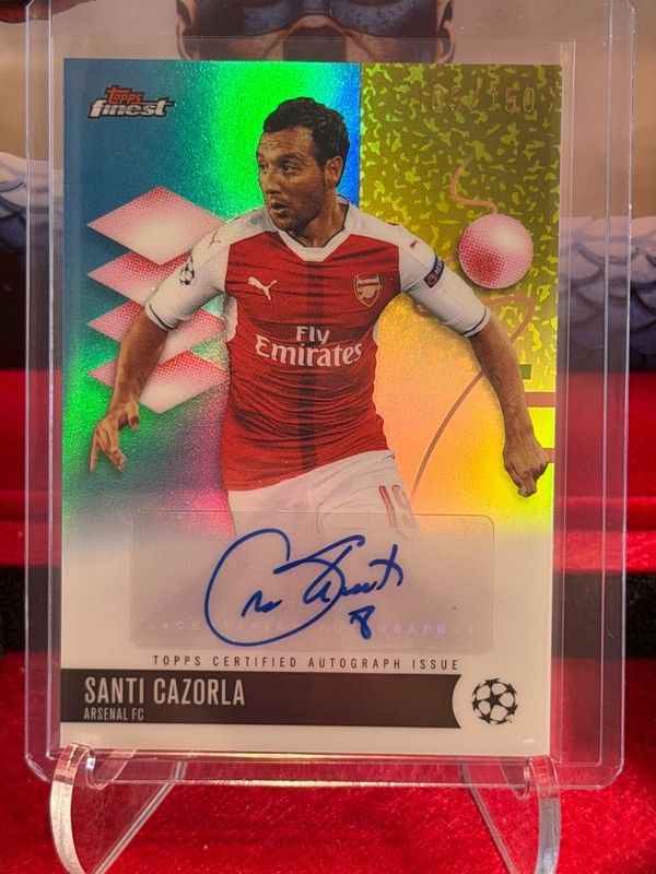 2025-26 Topps Finest UCC Santi Cazorla Auto Blue /150