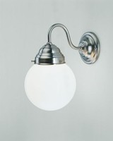 Wandlampe Messing Glas Nickel Schlafzimmer E27 Kugel Wandleuchte Blendarm