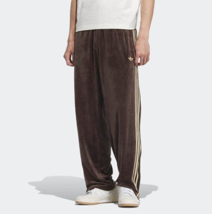 Adidas FB TP Velour Track Pants Joggers Brown KD9384 | eBay