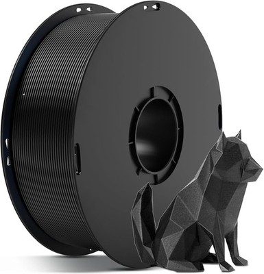 3D Drucker Filament Metall PLA 1,75mm 1kg Seidig Schwarz Glatte Oberfläche