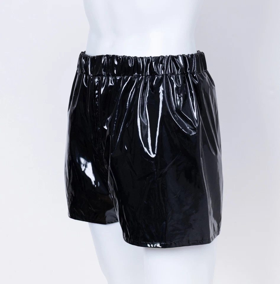 Baúles PVC Brillante (con Forro PVC) Negro (Hombre Talla 3XL) Esmalte Amante Cremallera Frontal Foto 3 de 4