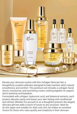 Beautyturess Golden Lady Snail Mucin Set Cleanser Toner Serum Eye Cream