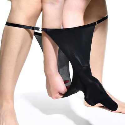 Men Oil Shiny Glossy Thong G-String T-back Soft Black Underwear Panties Briefs