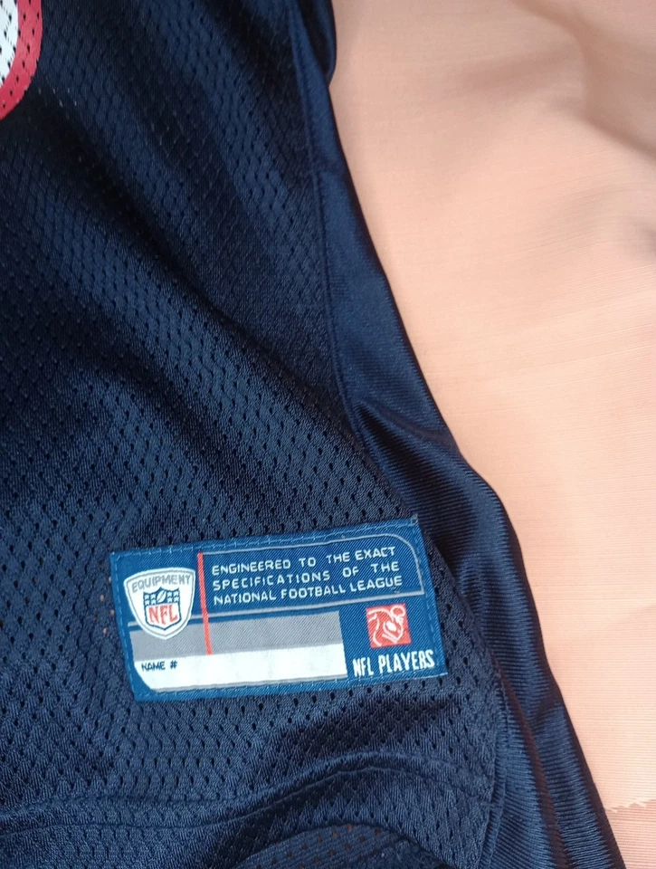 Camiseta de fútbol Onfield Reebok Texans #80 A. Johnson para dama talla grande azul Foto 3 de 4