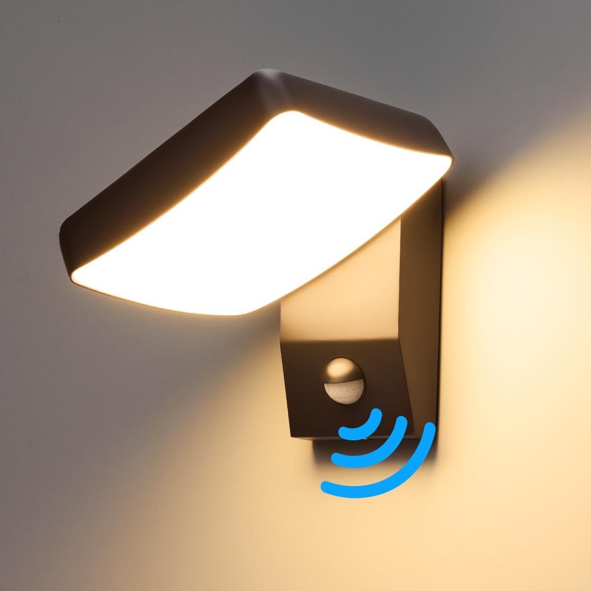 Éclairage mural extérieur IP65 luminaire LED 18W détecteur de mouvement façade