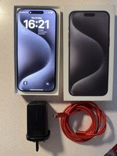 iPhone 15 Pro Max 256GB Black Titanium - 5G Unlocked + Extras - Pristine