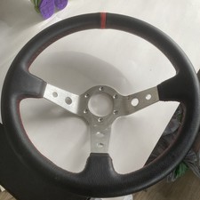 Momo Leather 3 Spoke Steering Wheel Similar To Nardi Personal Raid