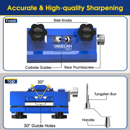 Chainsaw Sharpener,Upgraded Chainsaw Sharpening Jig with Tungsten Carbide Cut... - Picture 3 of 6