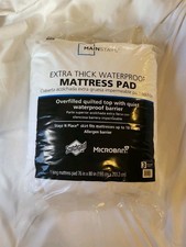 NEW Mainstays Extra Thick Quilted Waterproof Mattress Pad King Size