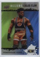 2022 Upper Deck Allure AEW Color Flow Green Blue 196/299 Powerhouse Hobbs 1j01