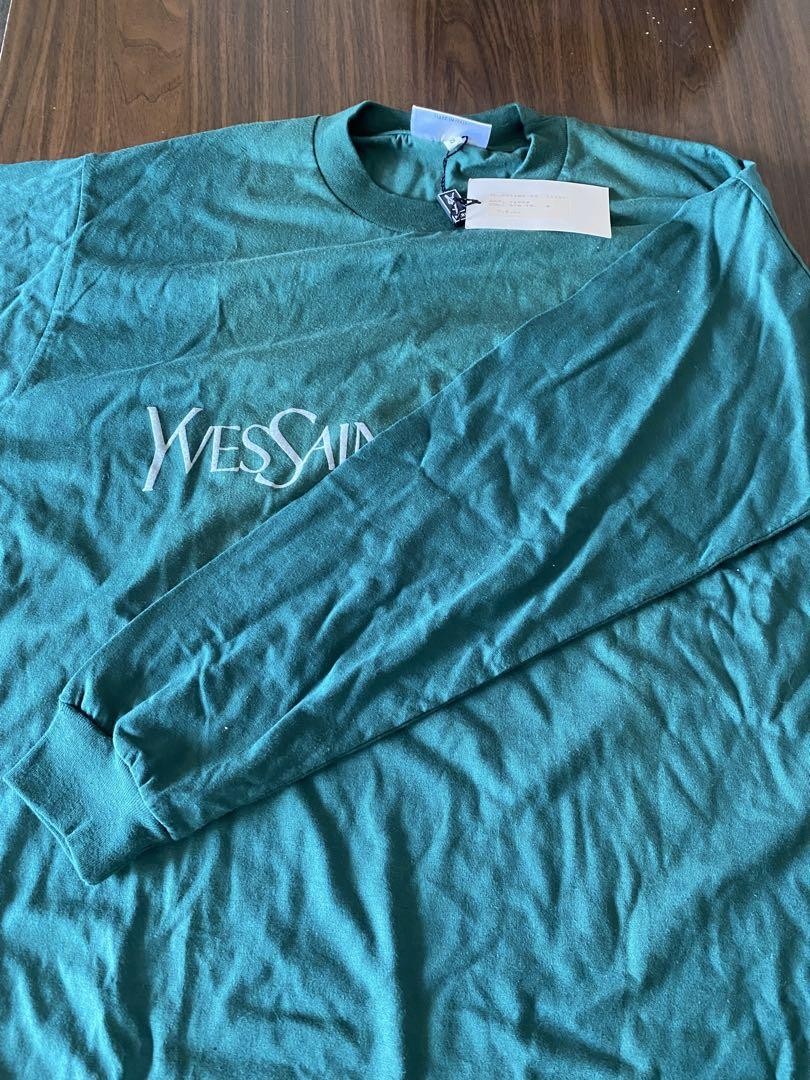 Autentico top Yves Saint Laurent manica lunga colore verde taglia S donna