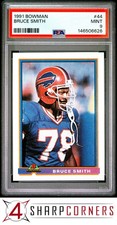 1991 BOWMAN #44 BRUCE SMITH BILLS HOF POP 2 PSA 9