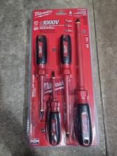 MILWAUKEE 48-22-2204 1000V INSULATED SCREWDRIVER SET W/ ROLL POUCH