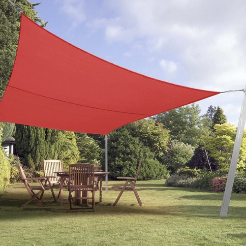 5-24ft Red Waterproof Rectangle Sun Shade Sail Shade Cover with 8" Hardware Kits - Picture 7 of 8
