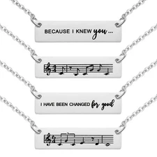 Wicked Musical Best Friends Necklaces Set for 2, Elphaba Glinda Necklace, Becaus