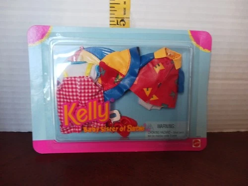 NEW NOS 1996 Barbie Kelly Fashion Outfit Pack Summer Clothing Raincoat Hat