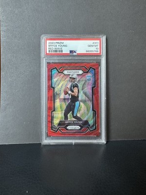 2023 Panini Prizm Rookies Bryce Young #311 Red Wave Prizm /149 (RC) PSA 10