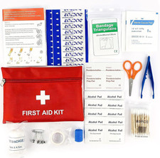 Mini First Aid Kit,14 Kinds 124 Pieces Portable Small First Aid Kit,Travel Frien