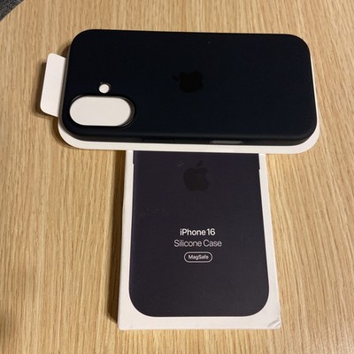 Genuine Apple iPhone 16  Black Matte Silicone Case With MagSafe ~ Fast Shipping