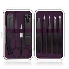 Yougai Tweezers Set,9 Pcs Professional Stainless Steel Eyeberow Tweezer Kit f...