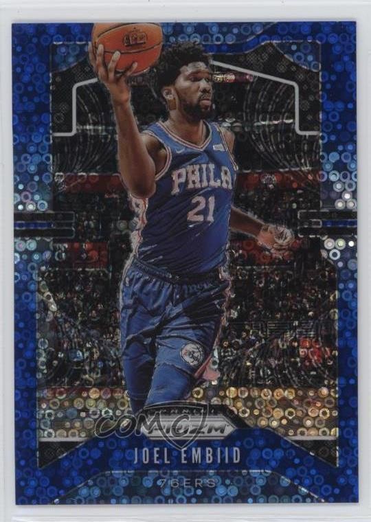 2019-20 Panini Prizm Fast Break Blue Prizm 109/175 Joel Embiid #199 3h1