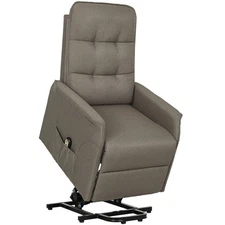 Power Lift Chair for Elderly Fabric Recliner Sofa w/ Remote Control Side Pocket